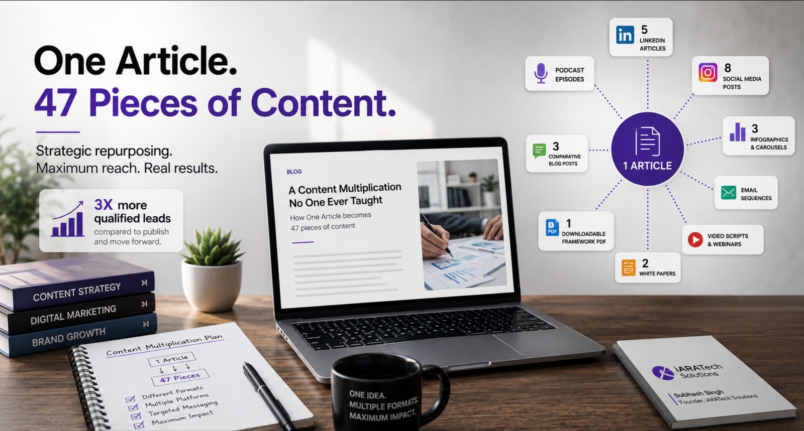 A Content Multiplication No One Ever Taught, How One Article becomes 47 pieces of content